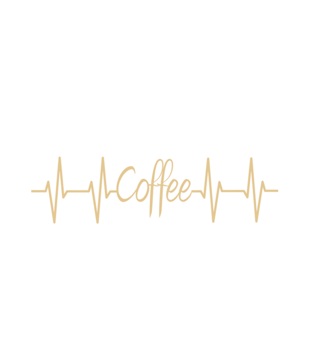 Coffee EKG minta fehér pólón