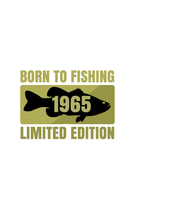 Born to Fishing 1965 minta fekete pólón