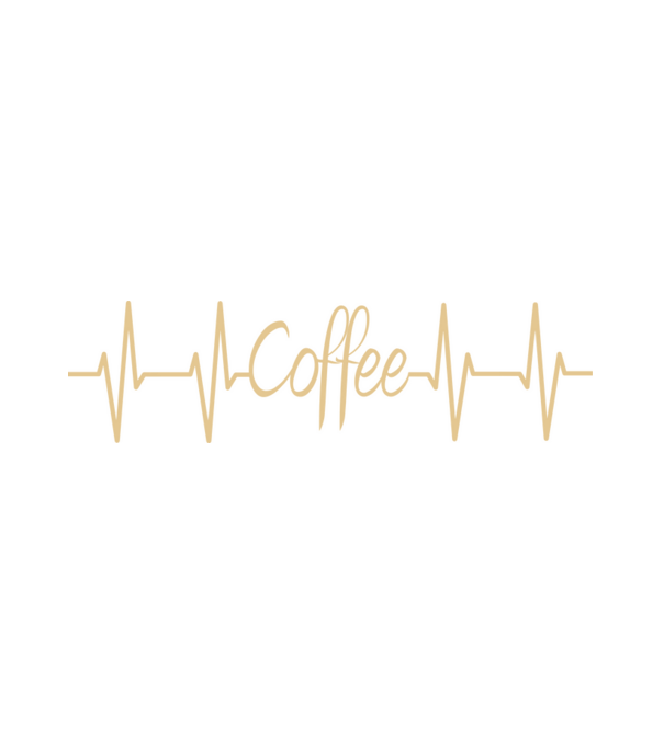 Coffee EKG minta fehér pólón