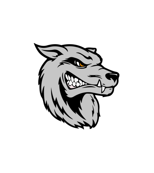 Angry Wolf minta fehér pólón