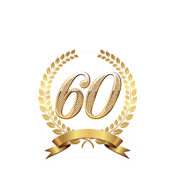 60 éves minta fehér pólón