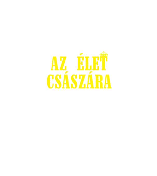 Az élet császára minta farmerkék pólón