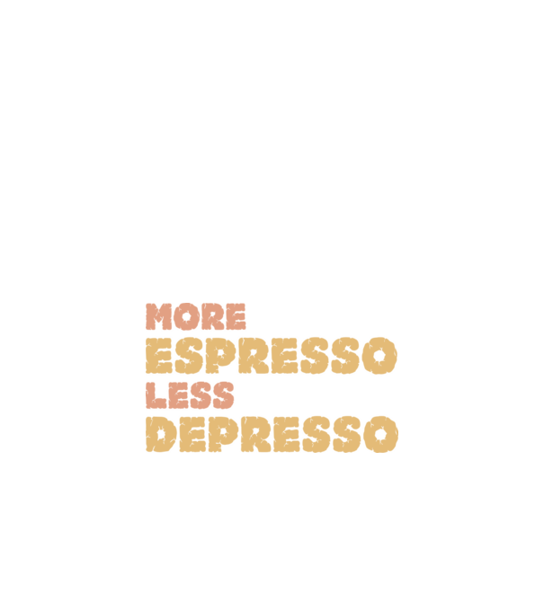Espresso Depresso minta fekete pólón