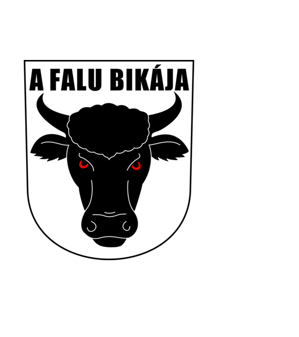 A falu bikája minta piros pólón
