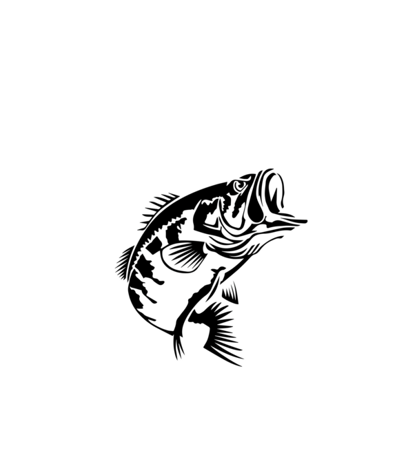 AngryFish (white) minta fekete pólón