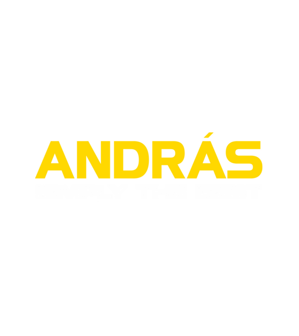 András (Egyszerűen a legjobb) minta fehér pólón