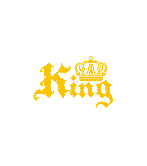 King (old style) minta fehér pólón