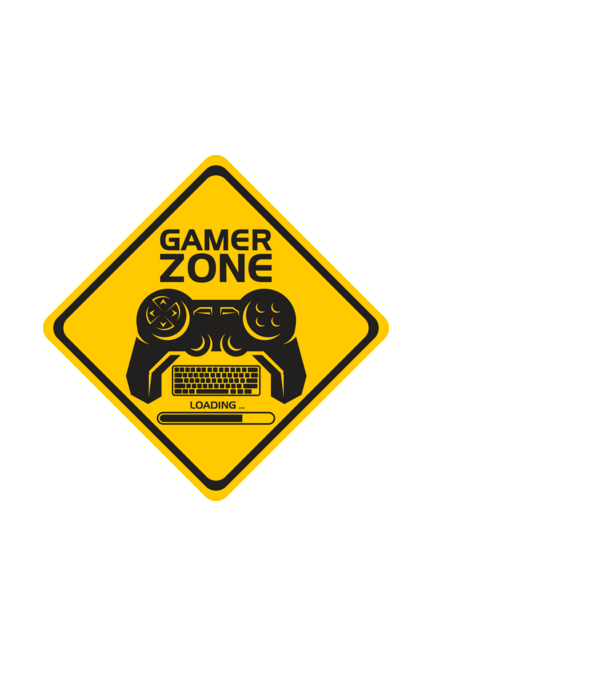 Gamer Zone minta fekete pólón