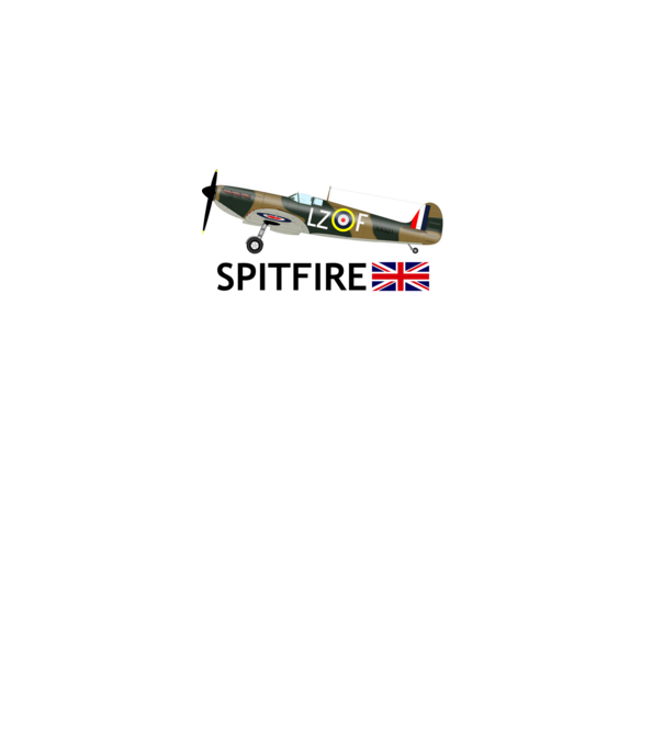 SPITFIRE Mk Ia minta szürke pólón