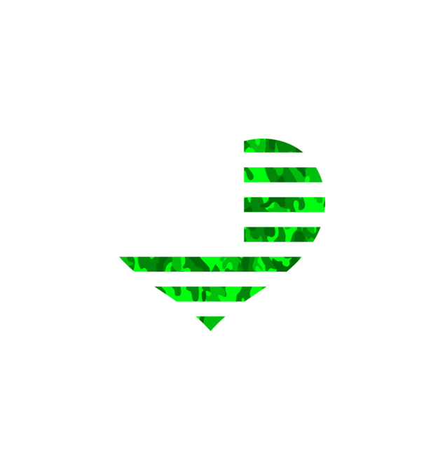 Heart Military Style minta fehér pólón