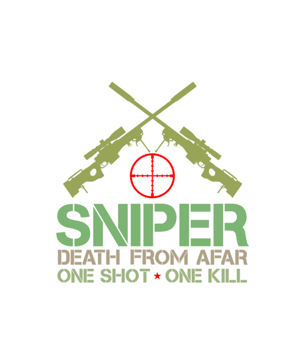 Sniper (one shot) minta fehér pólón