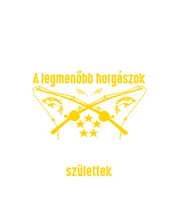 Horgász - Július minta fekete pólón