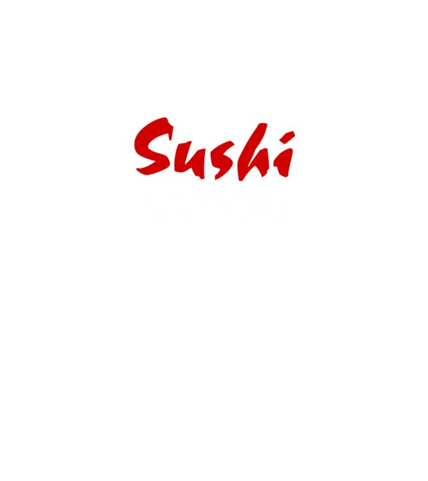 Sushi Mester minta fekete pólón
