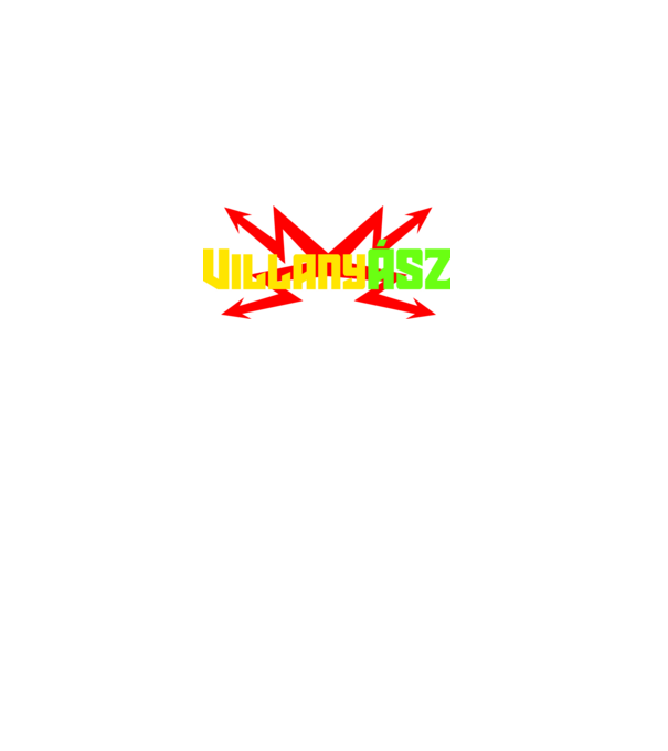 VillanyÁSZ minta fekete pólón