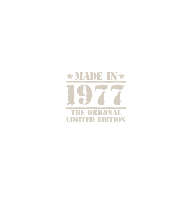 Made in 1977 minta fekete pólón