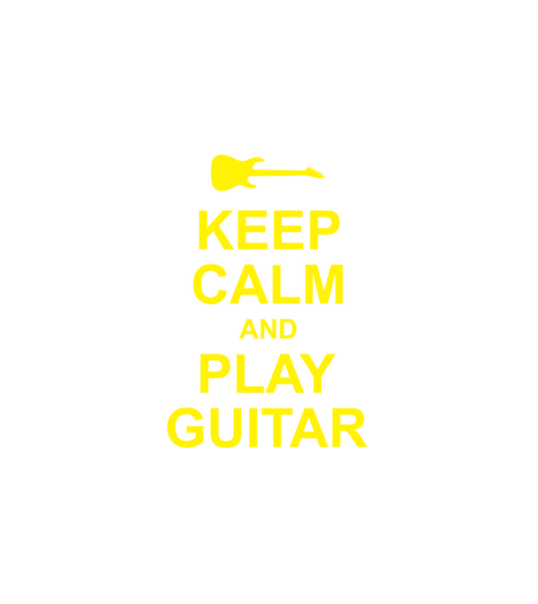 Play Guitar minta fehér pólón