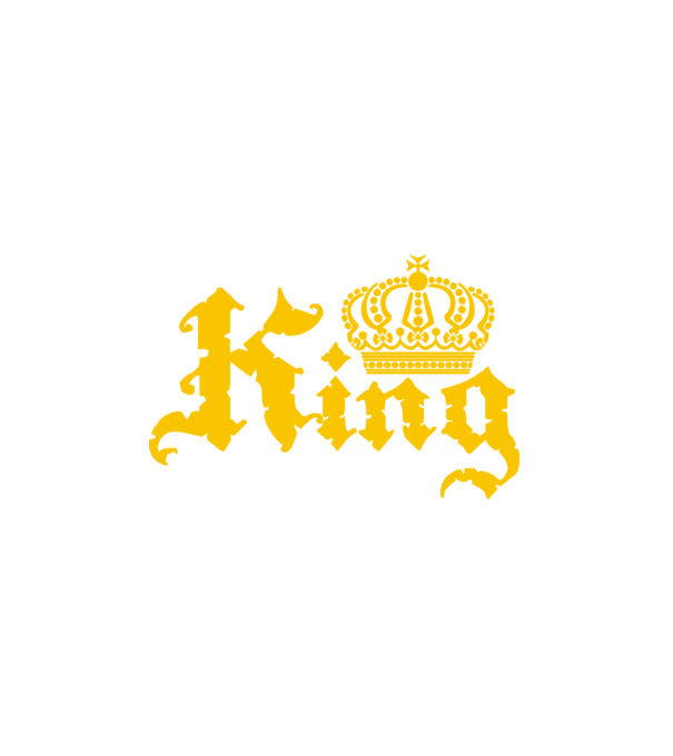 King (old style) minta fehér pólón