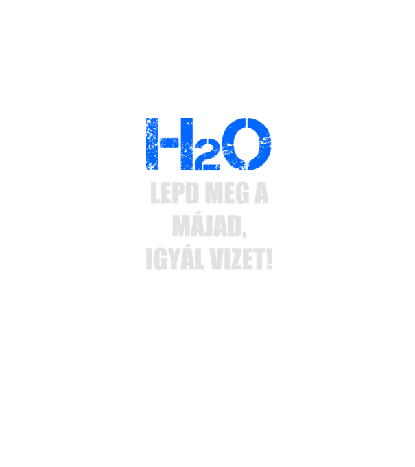 H2O minta farmerkék pólón