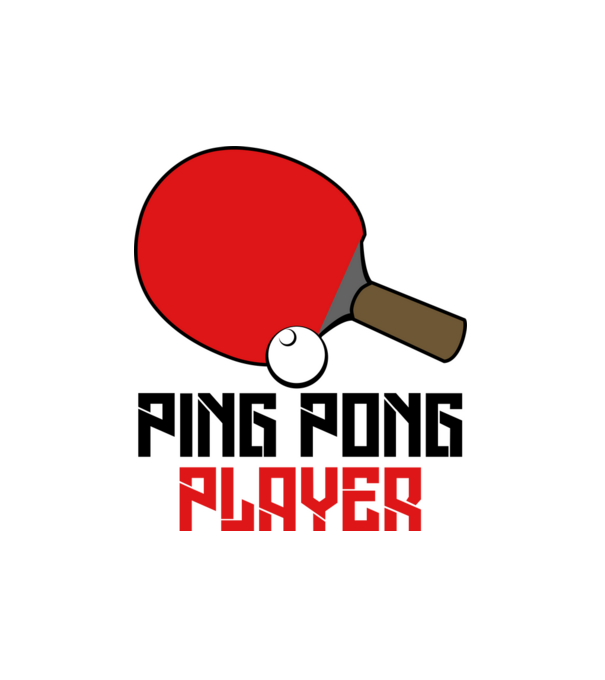 Ping Pong Player minta fehér pólón