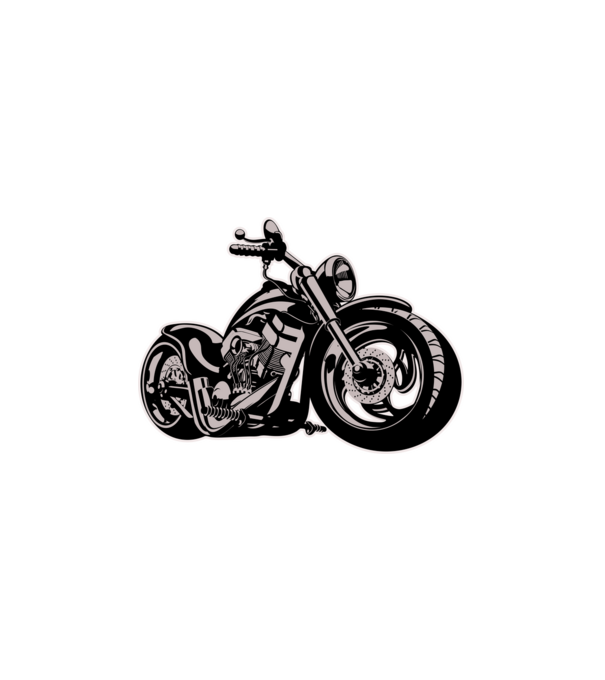 Chopper minta fehér pólón