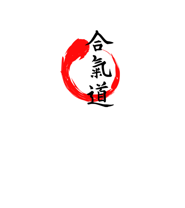 Aikido minta fehér pólón