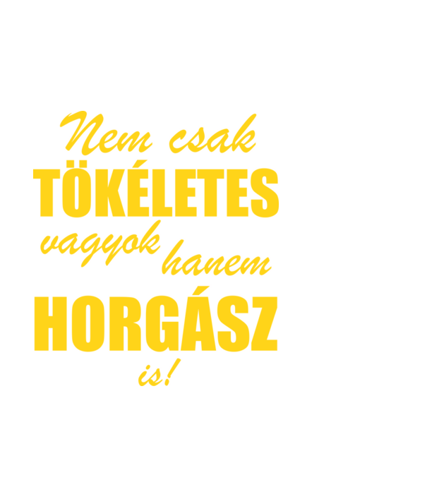 Tökéletes horgász minta fekete pólón