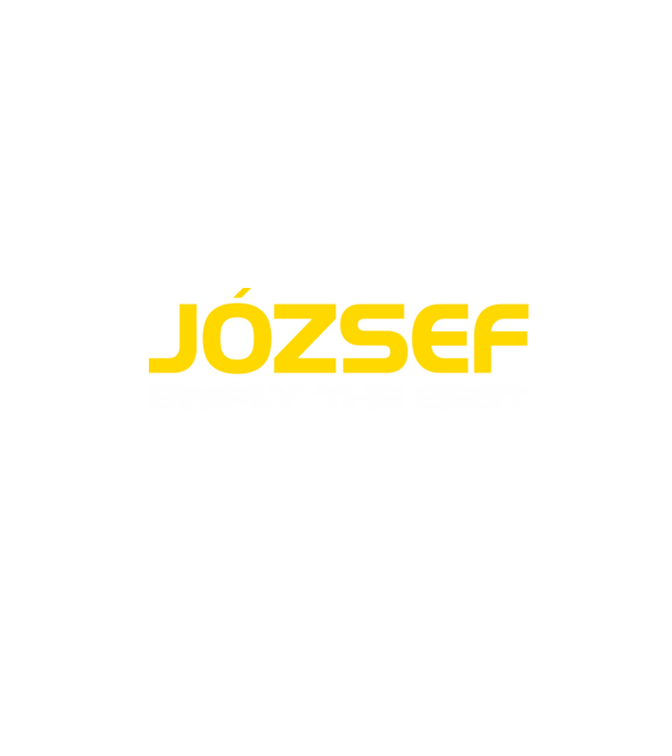 József (Egyszerűen a legjobb) minta fekete pólón