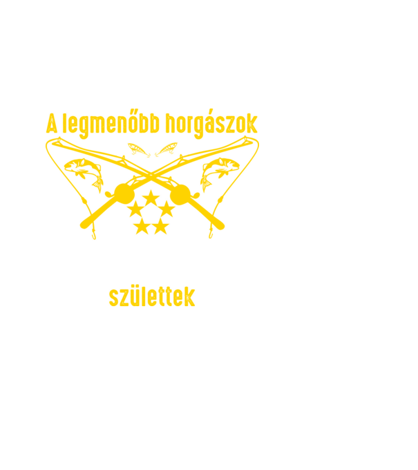 Horgász - Április minta fekete pólón