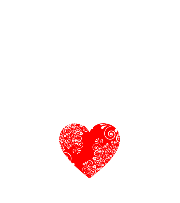 Heart (white) minta fehér pólón