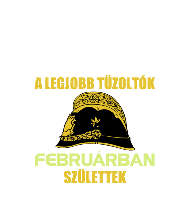 Legjobb tűzoltó - február minta piros pólón