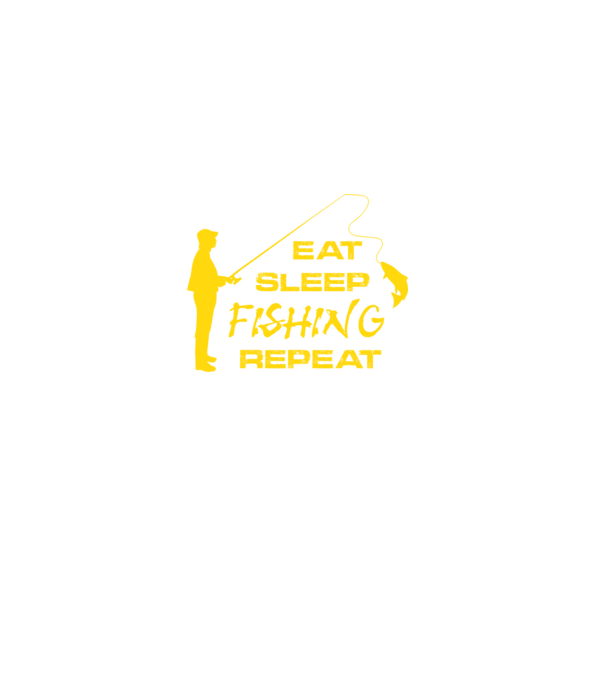 Eat Sleep Fishing Repeat minta fekete pólón