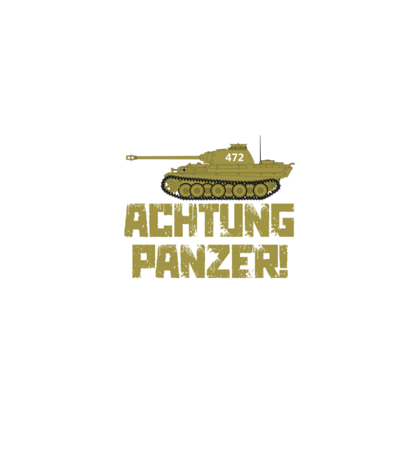 Achtung Panzer (Párduc) minta farmerkék pólón