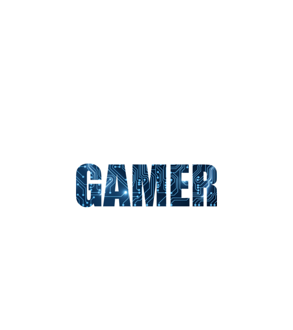 Gamer minta fehér pólón