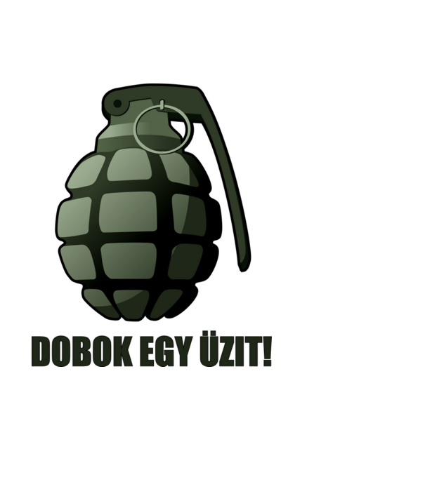 Dobok egy üzit minta fekete pólón
