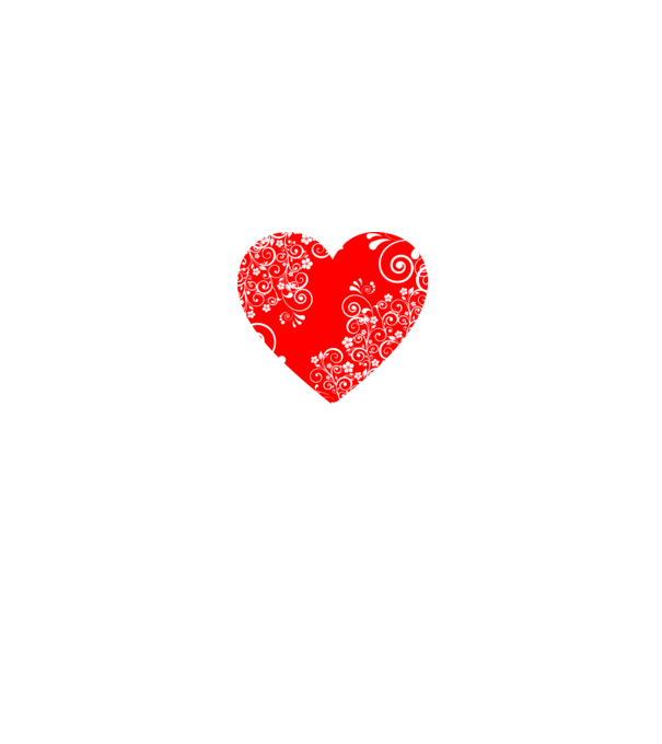 Heart (white) minta fehér/piros pólón
