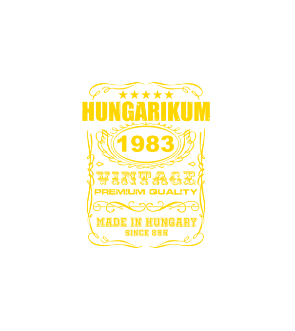 Hungarikum 1983 minta fehér pólón