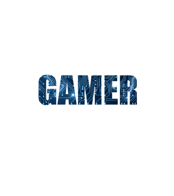 Gamer minta fehér pólón