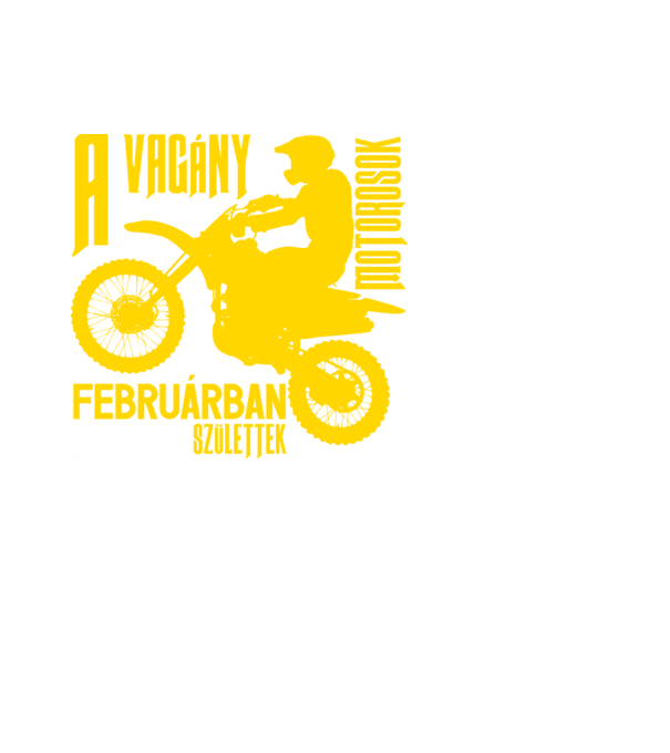 Vagány motoros (február) minta fehér pólón