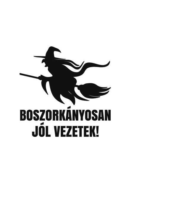 Boszorkányosan jól vezetek minta világoskék pólón