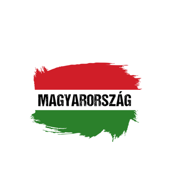 Humgarian flag (festett) minta fehér pólón