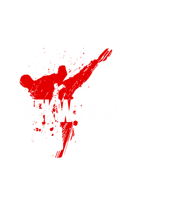 Taekwondo minta fekete pólón