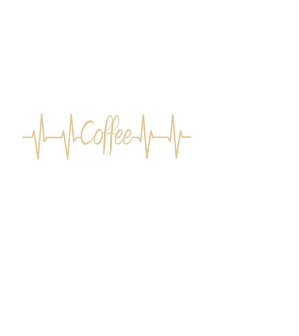Coffee EKG minta fehér pólón