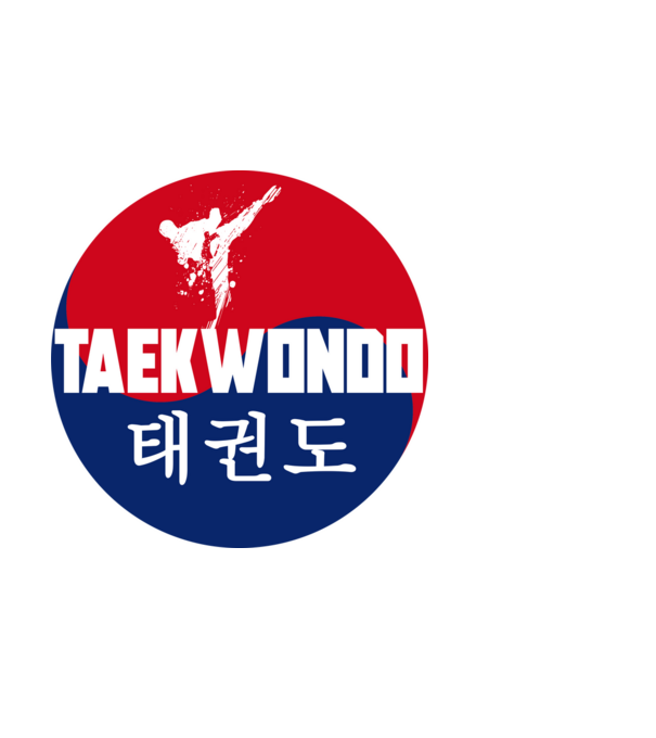 Taekwondo minta világoskék pólón