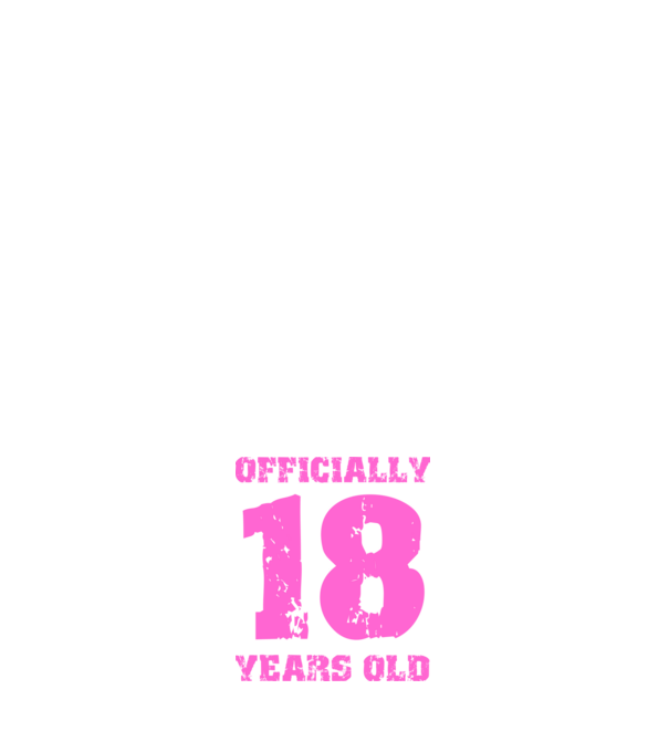 Hivatalosan 18 éves (pink) minta világos rózsaszín pólón