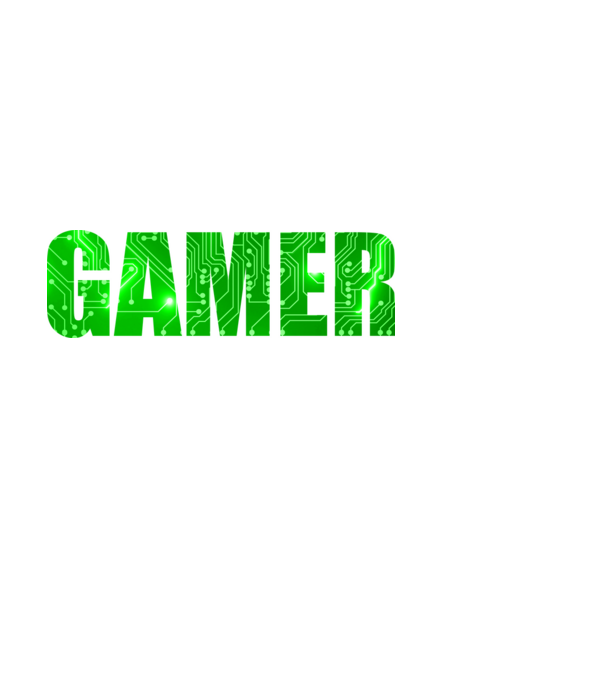 Gamer minta fekete pólón