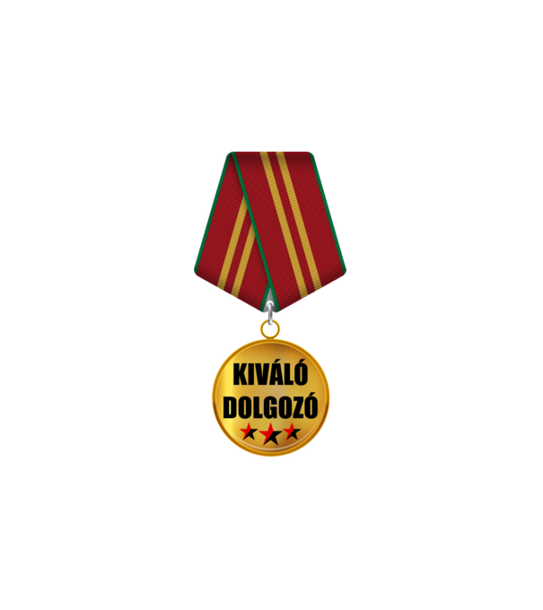 Kiváló dolgozó minta fehér pólón