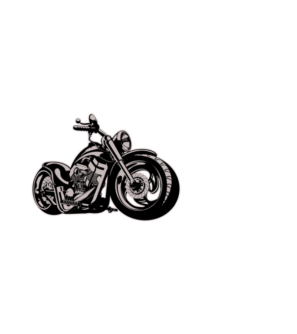 Chopper minta fehér pólón