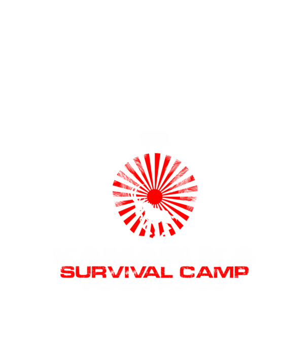 Kamasuka Survival Camp minta fekete pólón