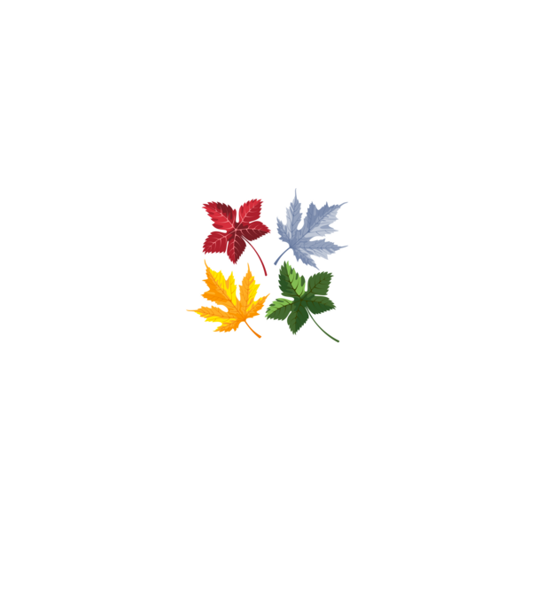 Négy évszak minta fekete pólón