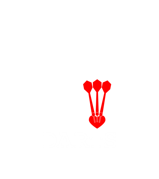I Love Darts minta fekete pólón